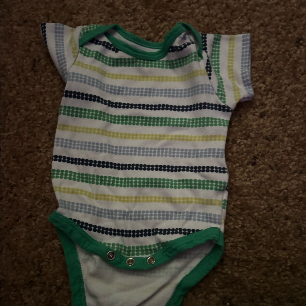 Herbert’s green pattern onesie